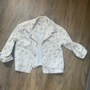 Zara flower girls jean jacket